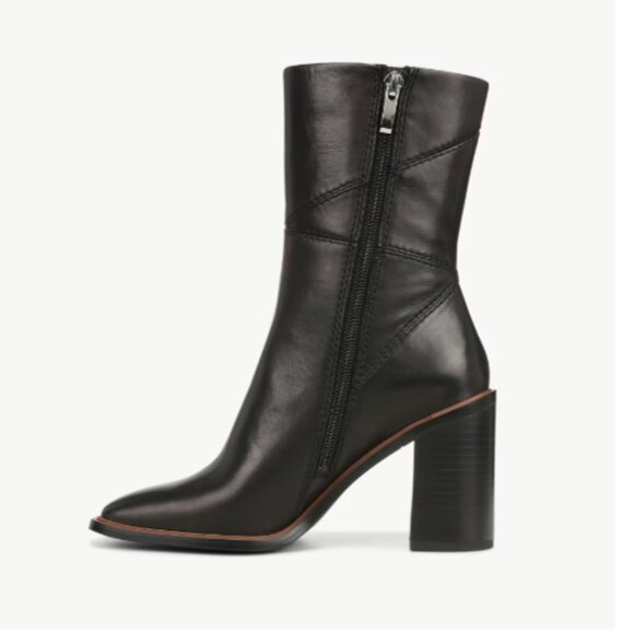 NIB Franco Sarto Stevie Black Leather Square Toe Boot, sz 10 - Picture 4 of 10